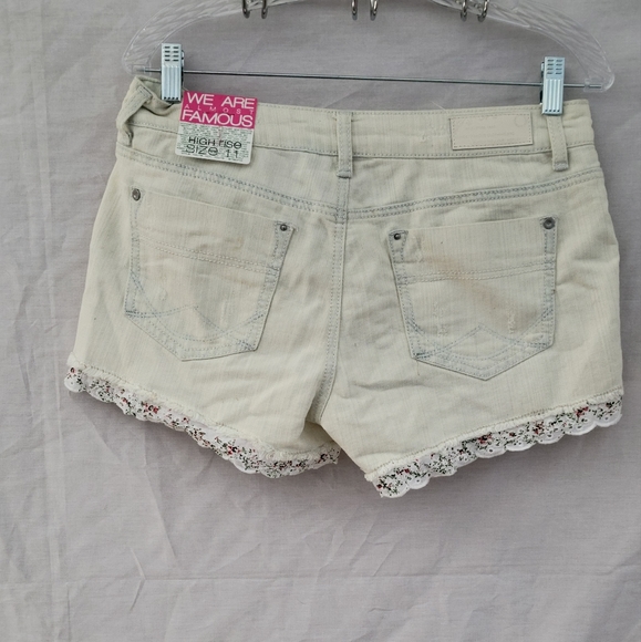We Are Almost Famous High Rise Distressed Shorts NWT - Picture 5 of 7
